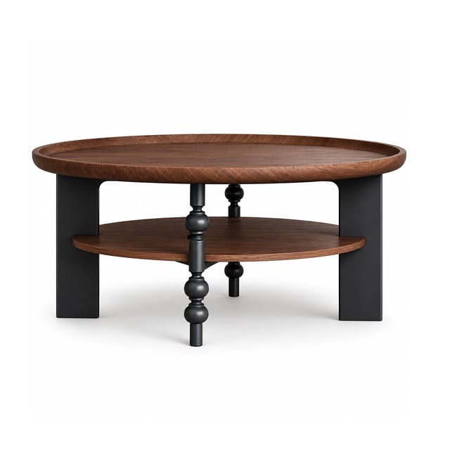39.4" Contemporary Engineered Wood Coffee Table