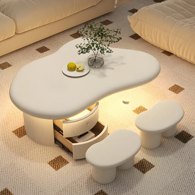 39.5" Contemporary Storage Coffee Table