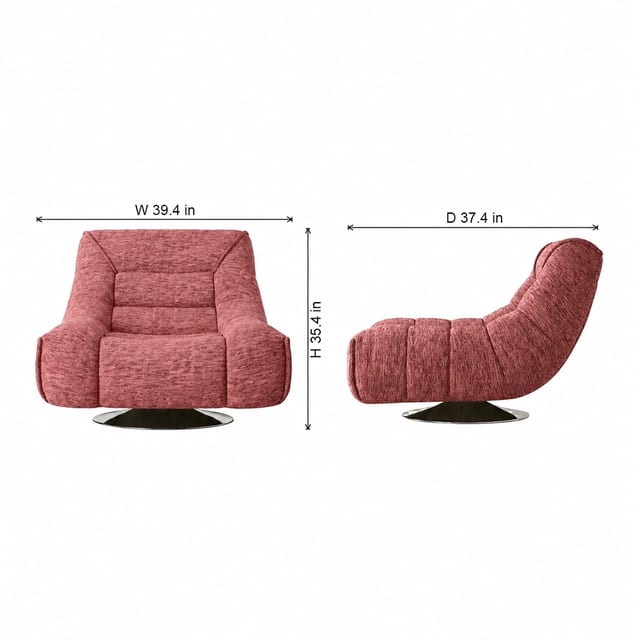 39.4" Contemporary Fabric Curved Sofa