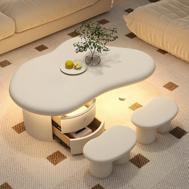 39.5" Contemporary Storage Coffee Table
