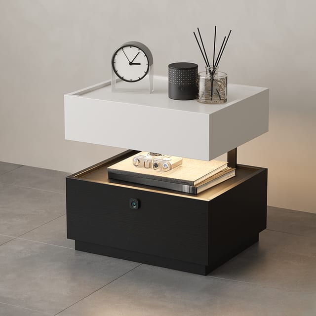19.5" Modern Nightstand drawers