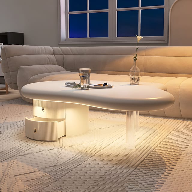 39.5" Contemporary Storage Coffee Table