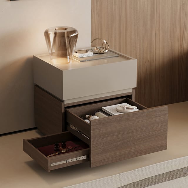 19.5" Minimalist Nightstand drawers