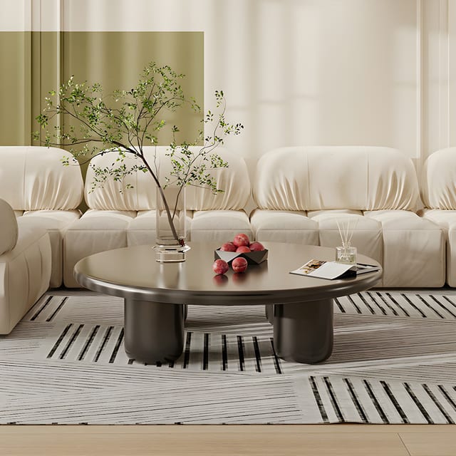 47.5" Contemporary Round Coffee Table