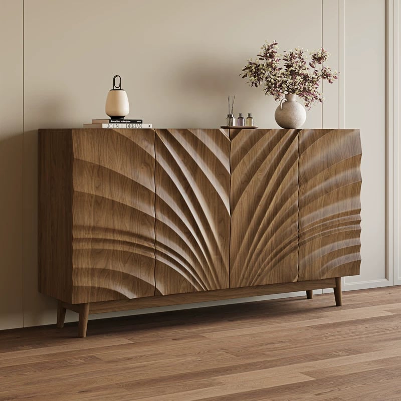 Vintage Carved Console Cabinet