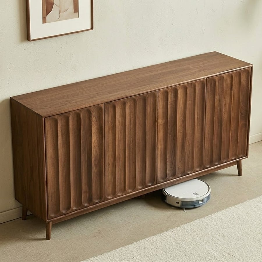 Solid Black Walnut Storage Cabinet