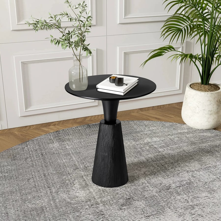 Solid Wood Round Side Table