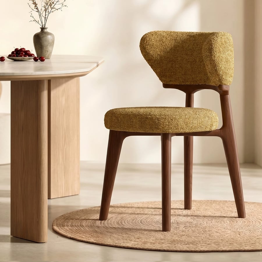 Upholstered Dining Chair, Vintage Style
