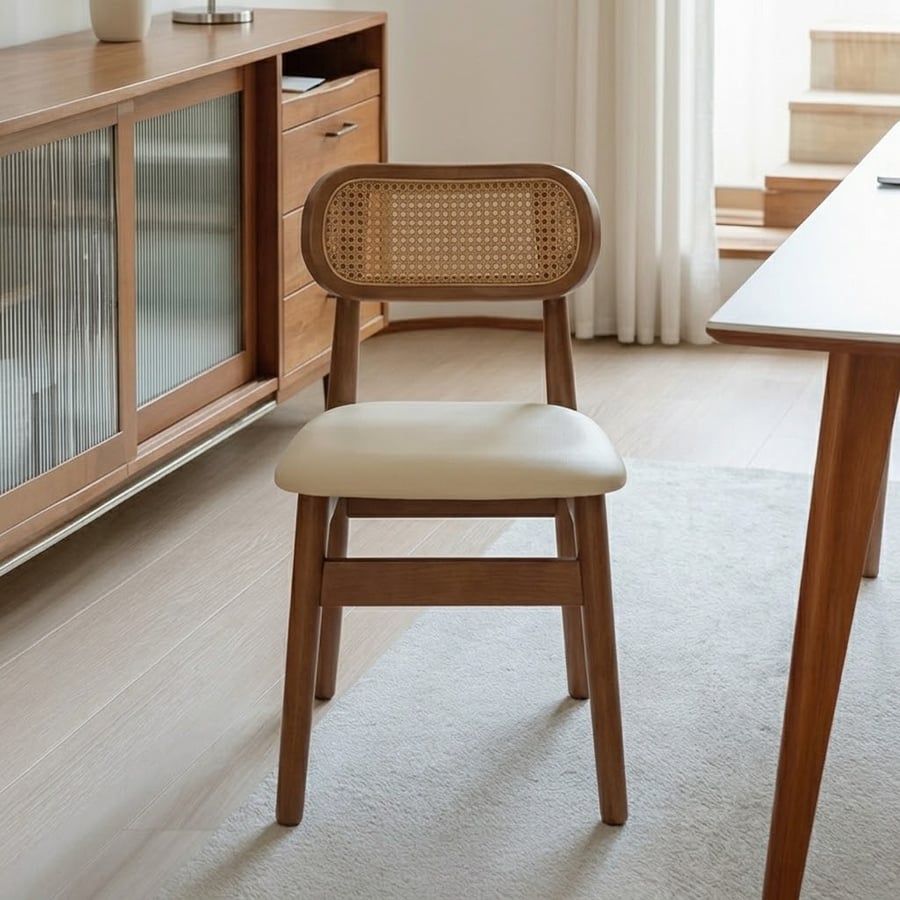 Wicker Back Dining Chair