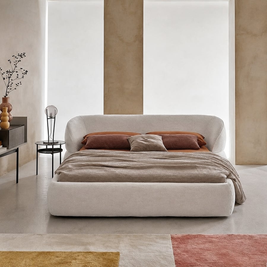 Wabi-Sabi Upholstered Platform Bed