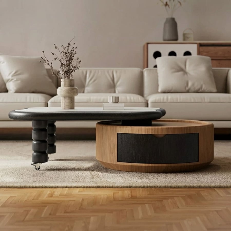 Extendable Sintered Stone Coffee Table