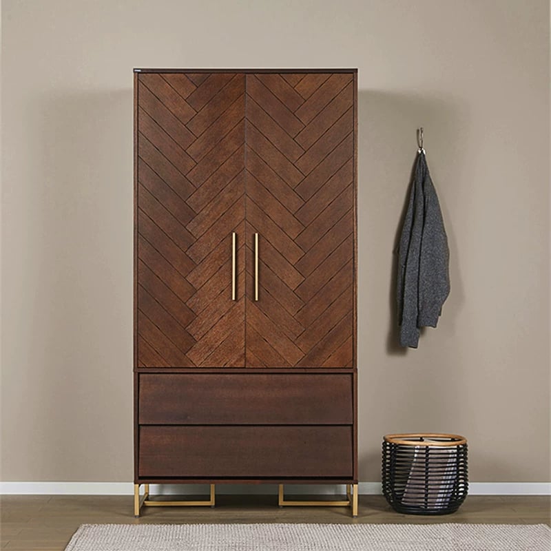 Solid Wood Minimalist Wardrobe