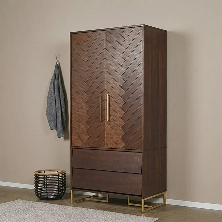 Solid Wood Minimalist Wardrobe