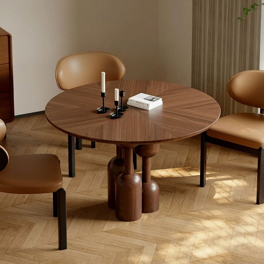 Solid Oak Round Dining Table