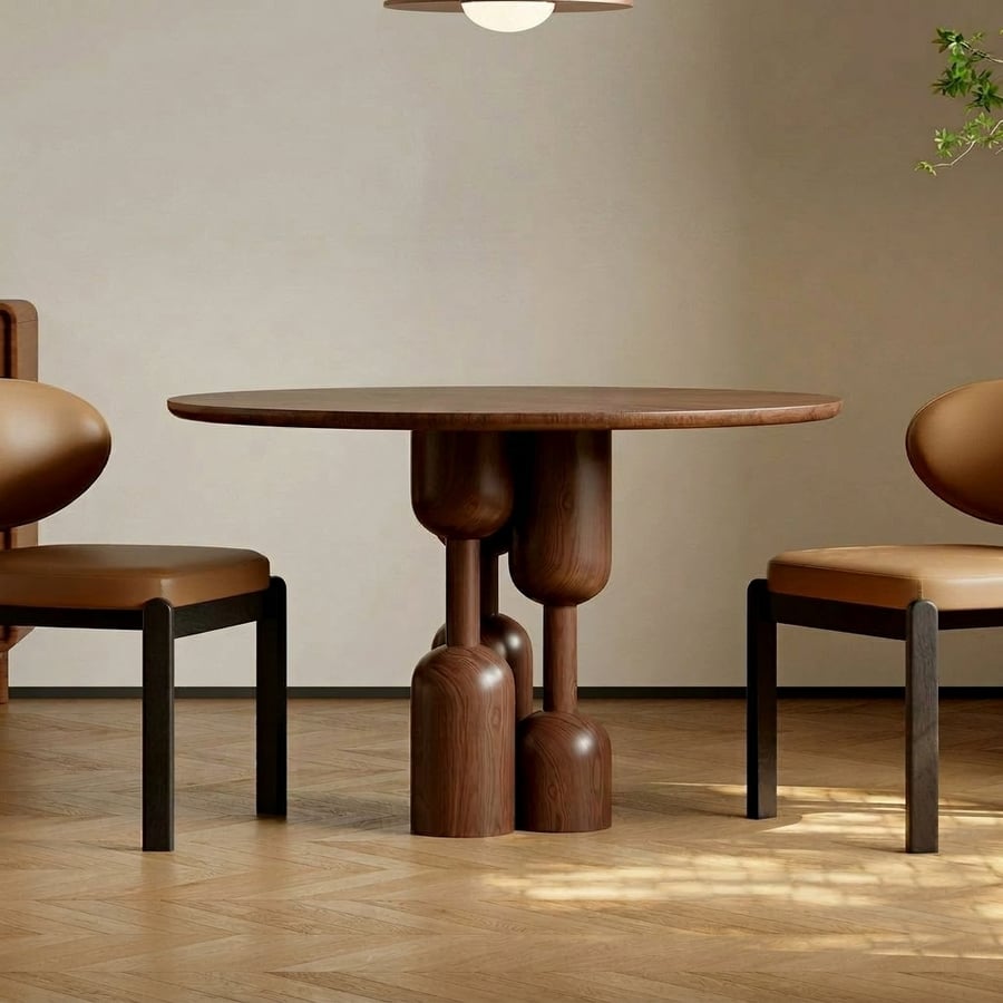 Solid Oak Round Dining Table