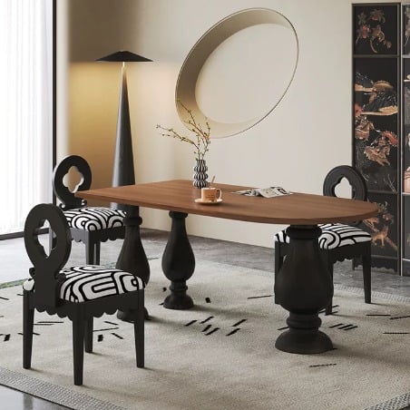Oval Ash Wood Dining Table