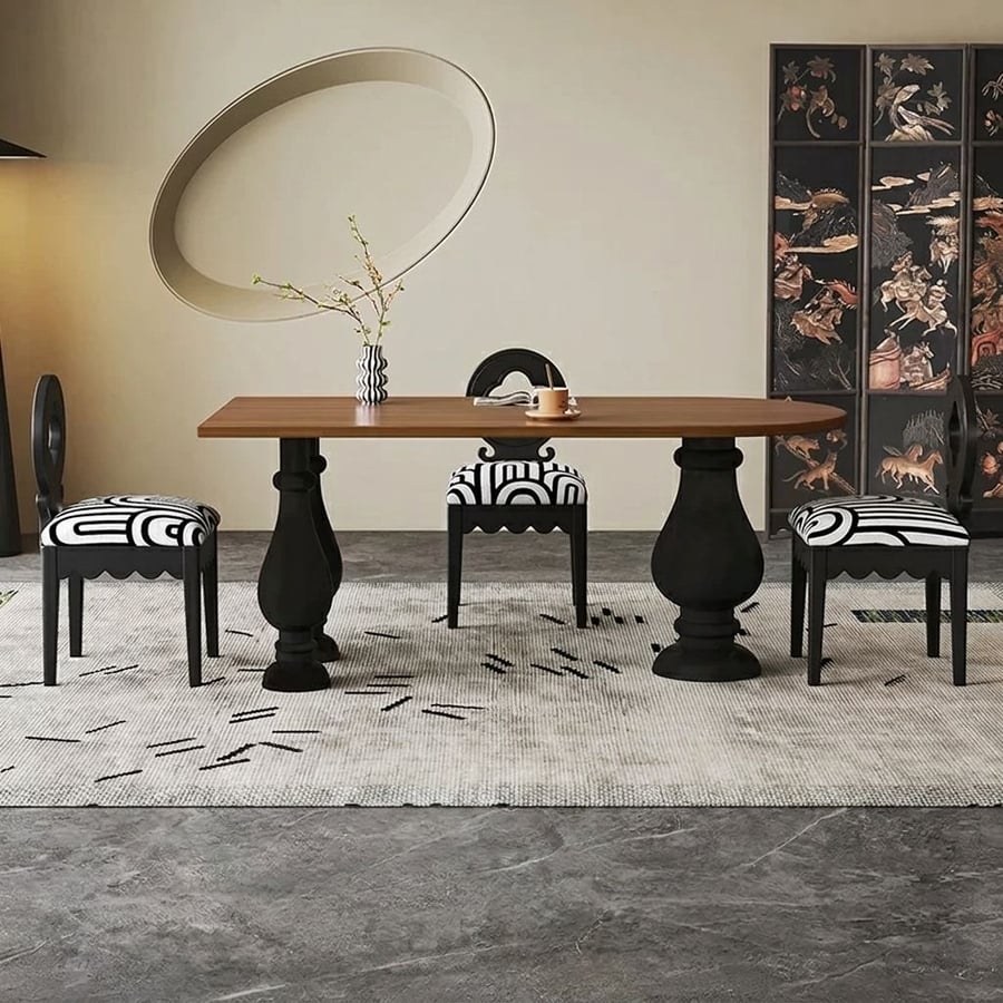 Oval Ash Wood Dining Table