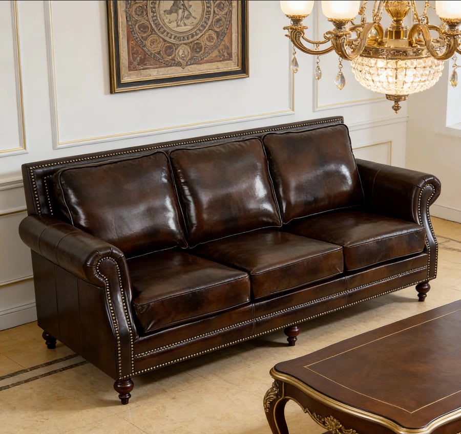 Retro Leather Sofa