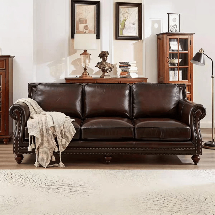 Retro Leather Sofa