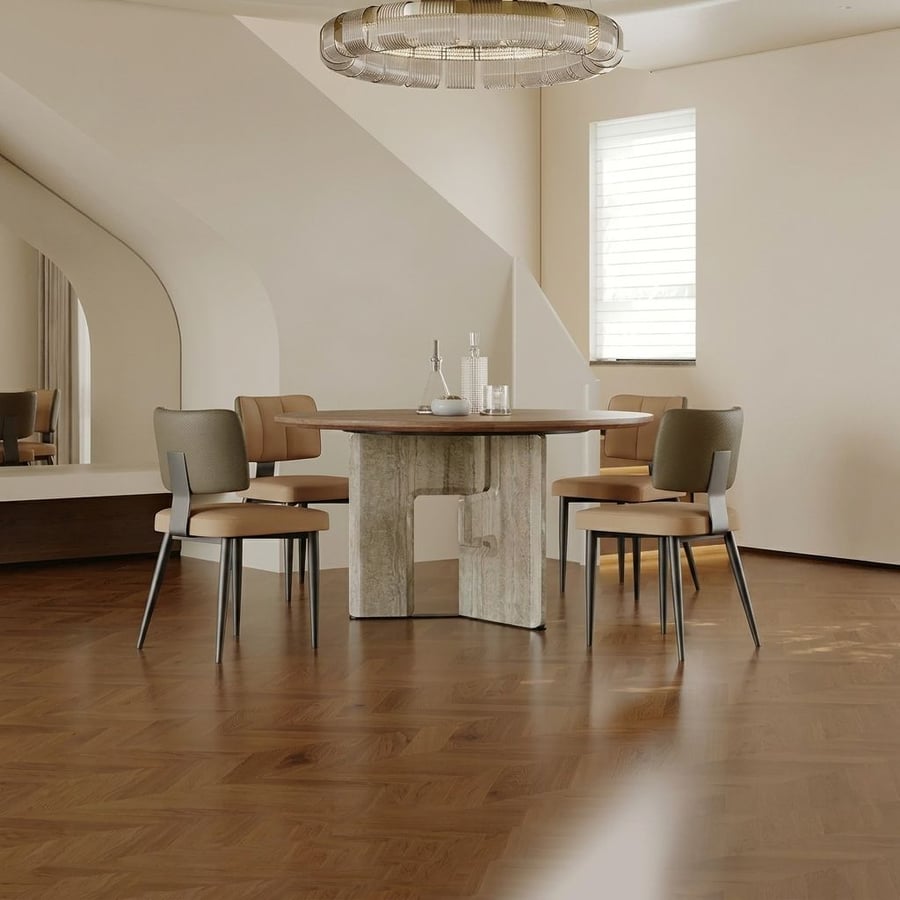 Round Marble Turntable Dining Table