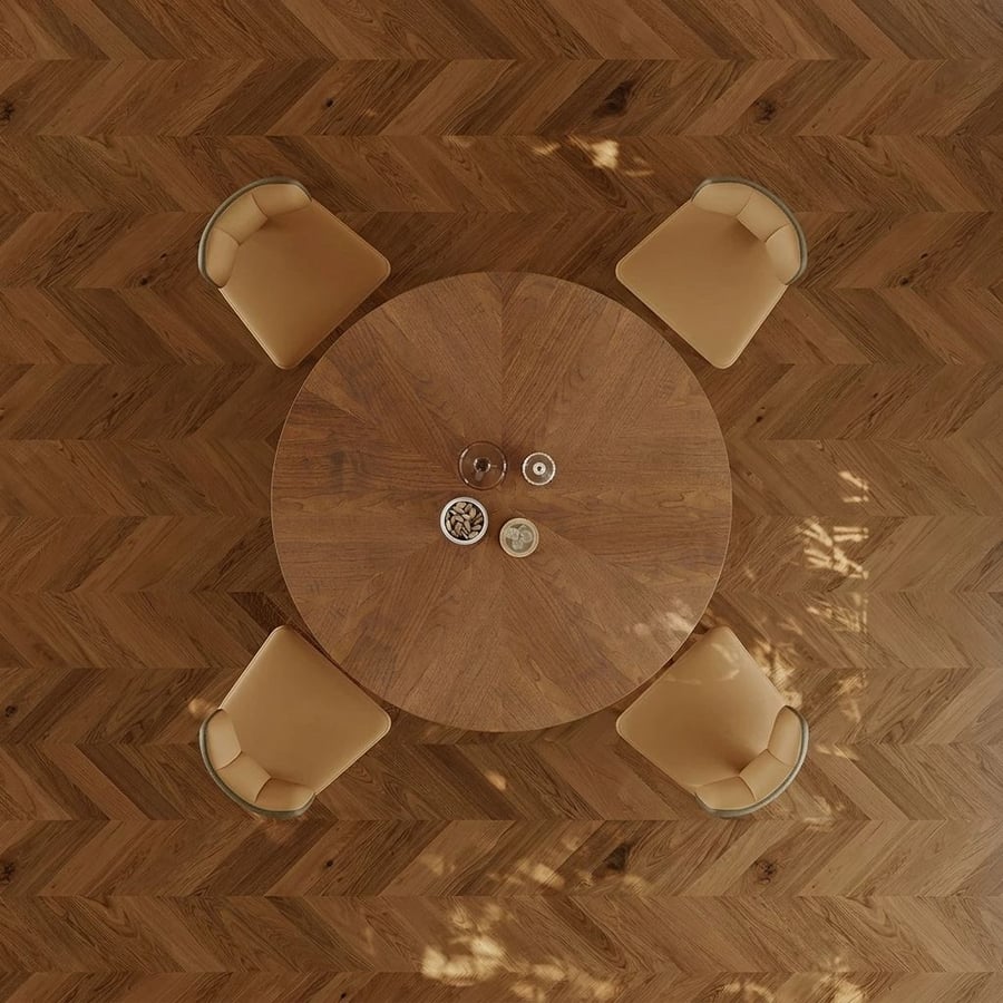 Round Marble Turntable Dining Table