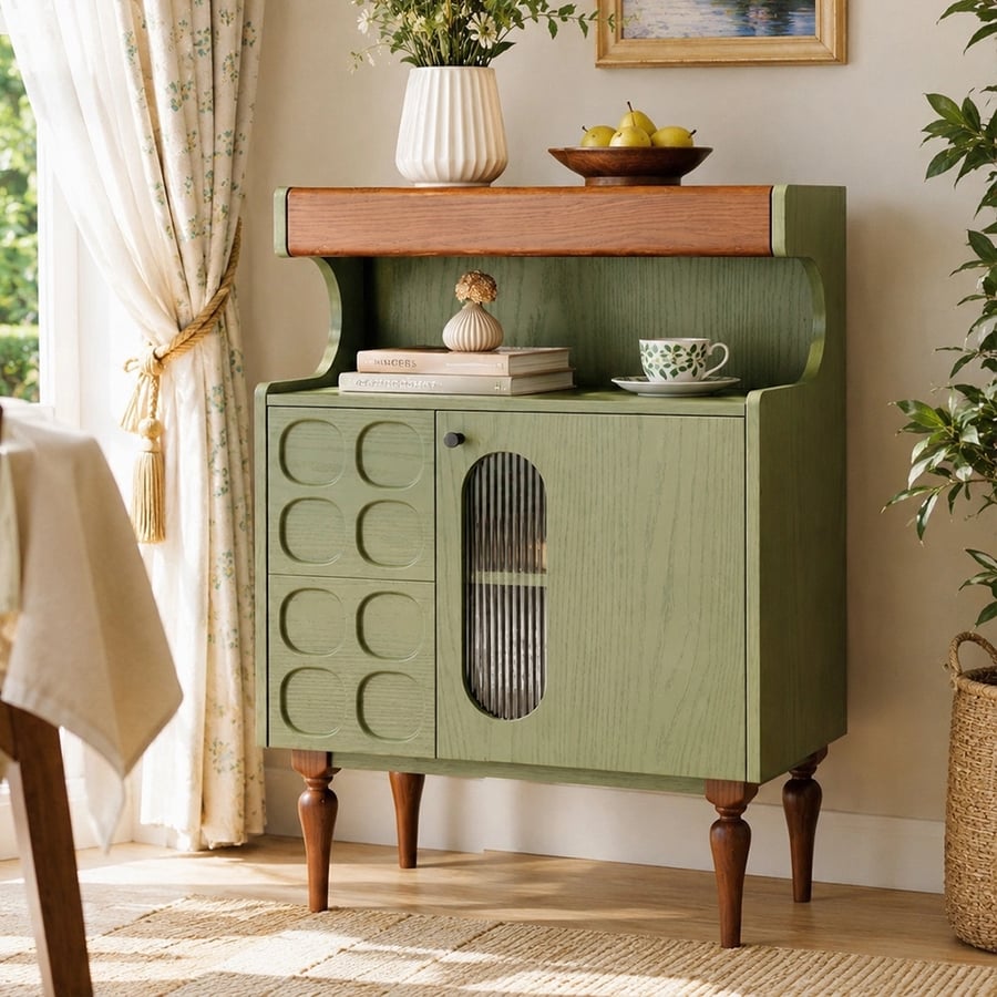 Mid-Century Green Ash Buffet