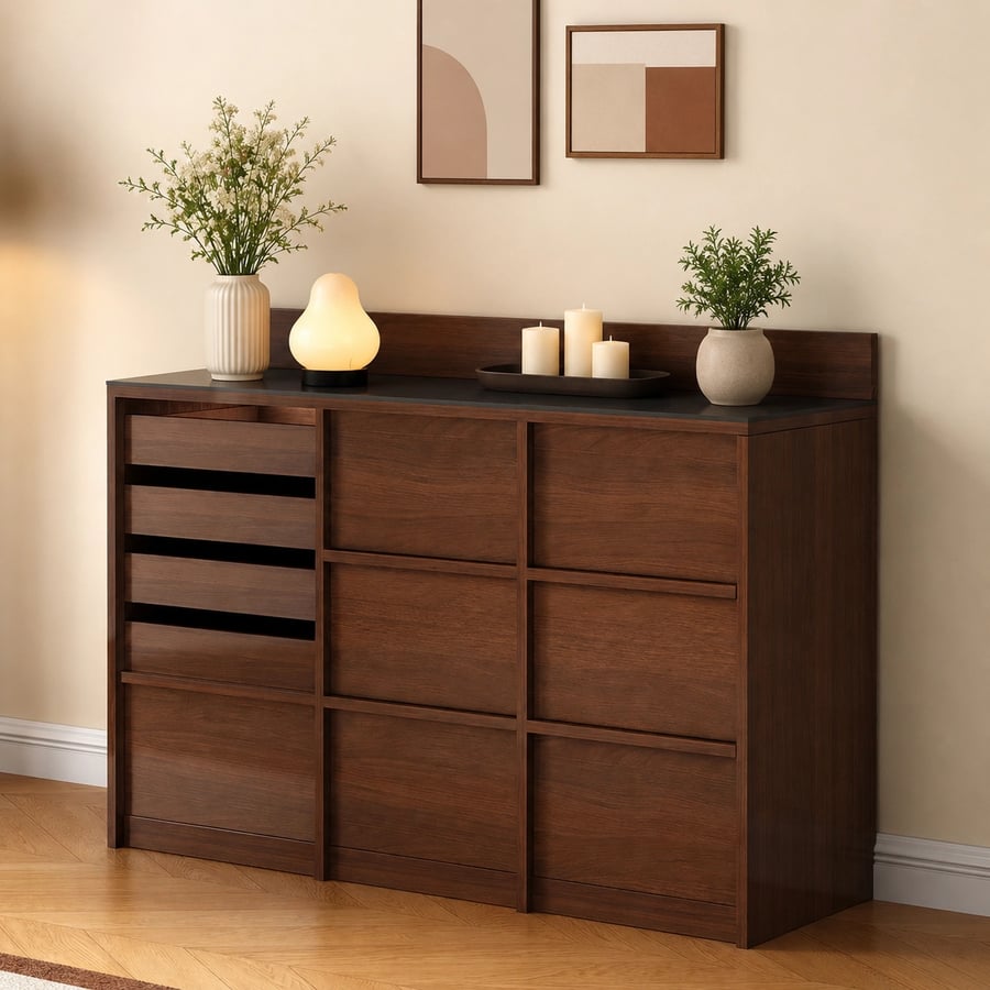 Sintered Stone Mid-Century Sideboard