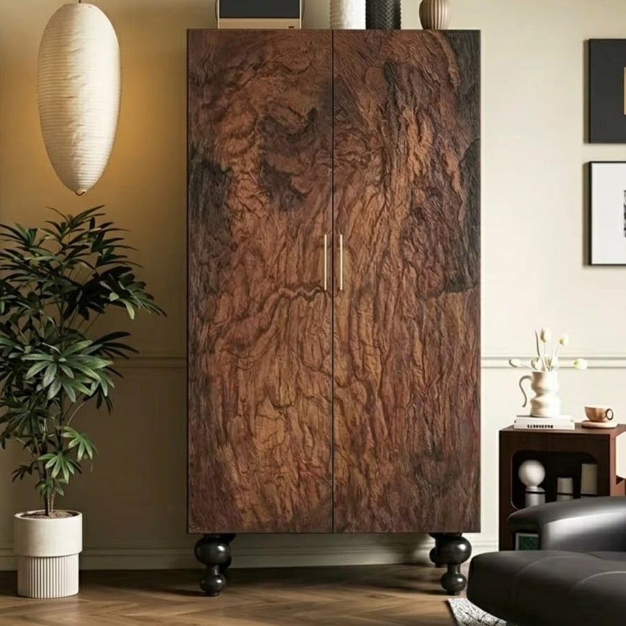 Black & Walnut Minimalist Wardrobe