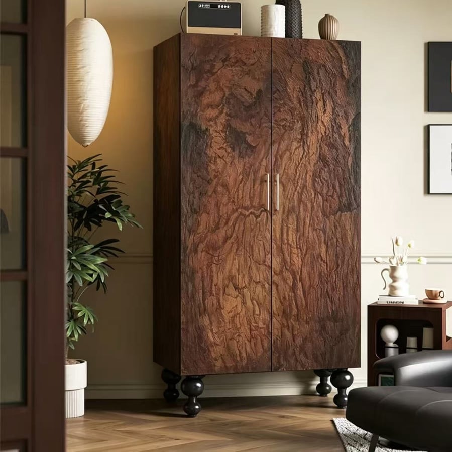 Black & Walnut Minimalist Wardrobe