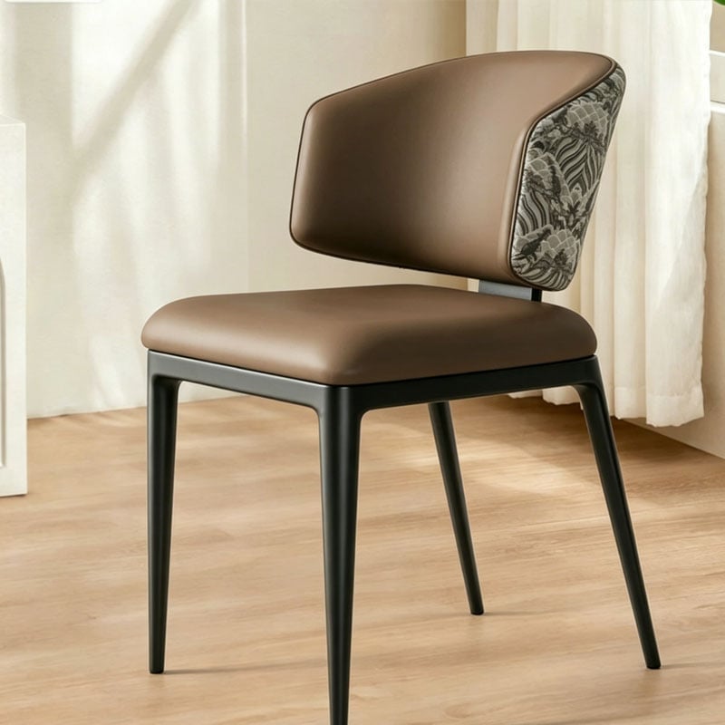 Minimalist Synthetic Leather Dining Chair