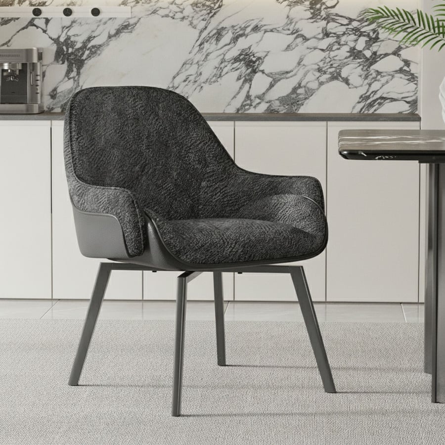 Perforated Swivel Dining Chair
