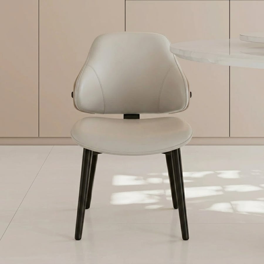 Sleek Faux Leather Dining Chair