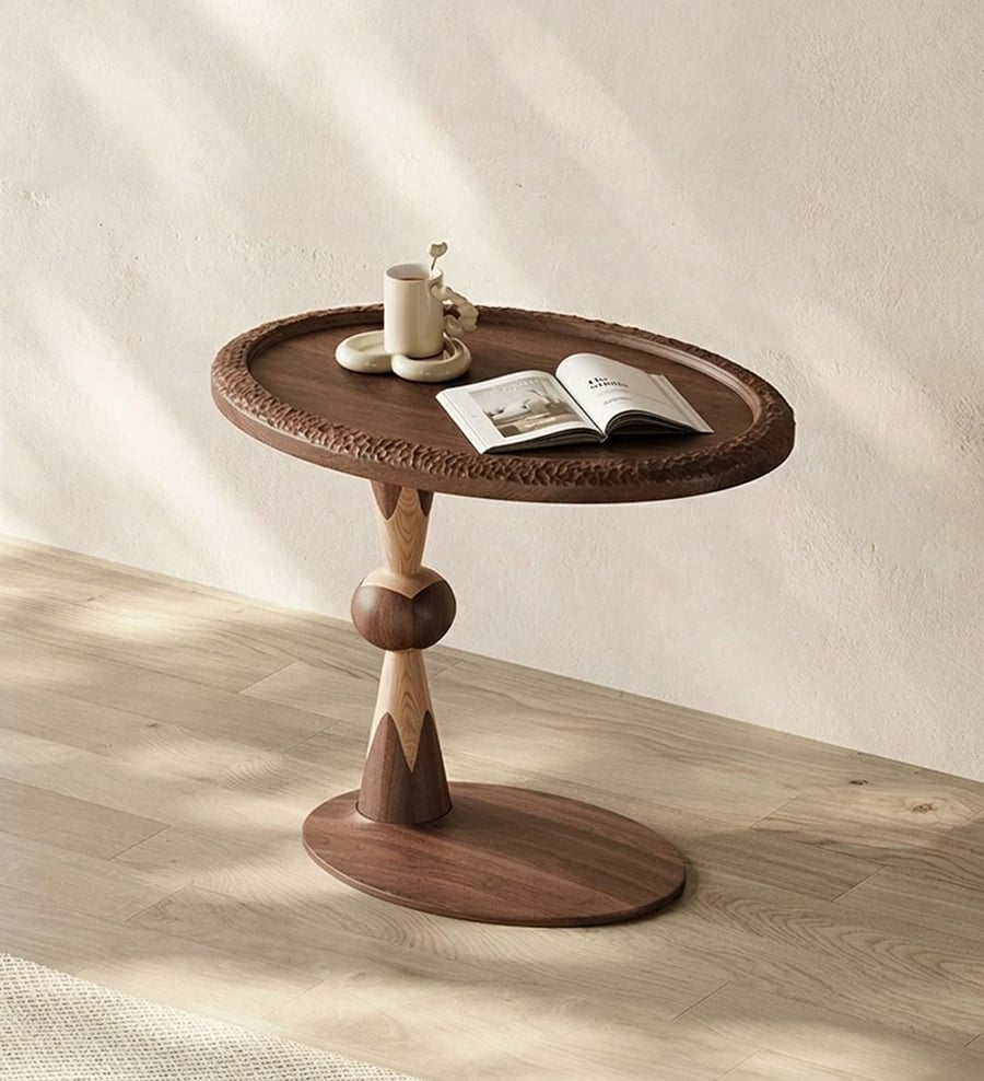 Walnut Surfboard Accent Table