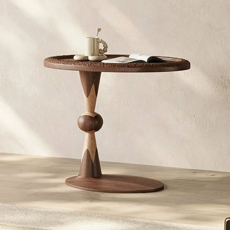Walnut Surfboard Accent Table