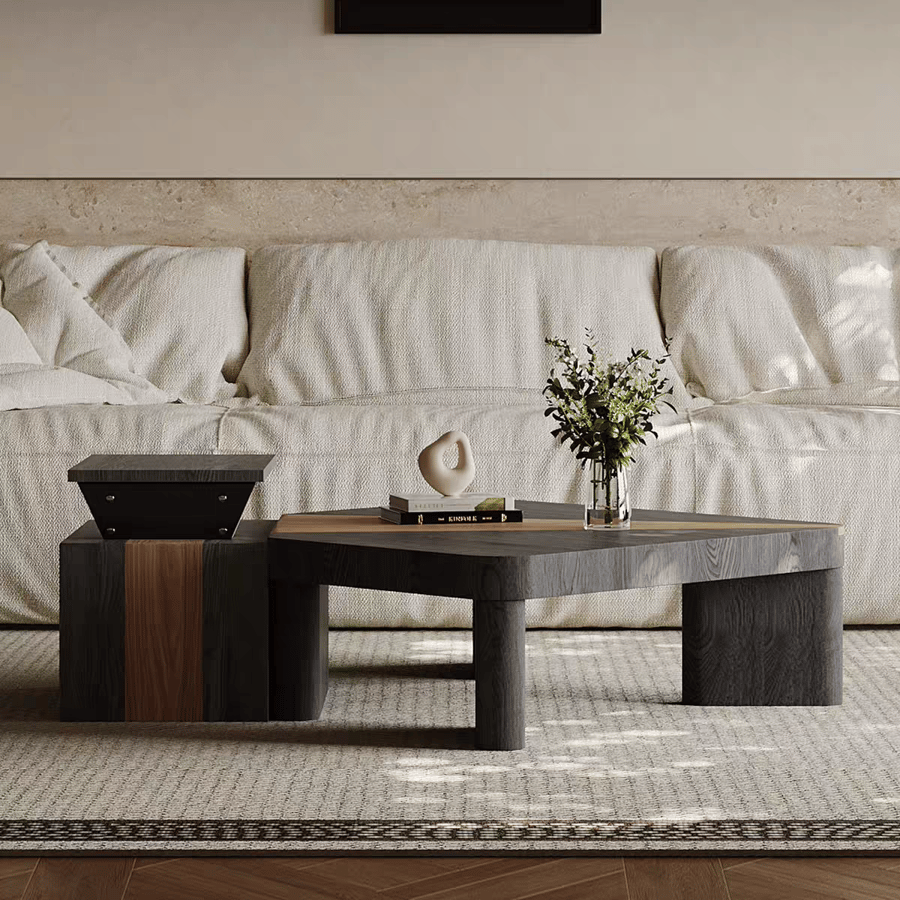 Minimalist Geometric Coffee Table Set