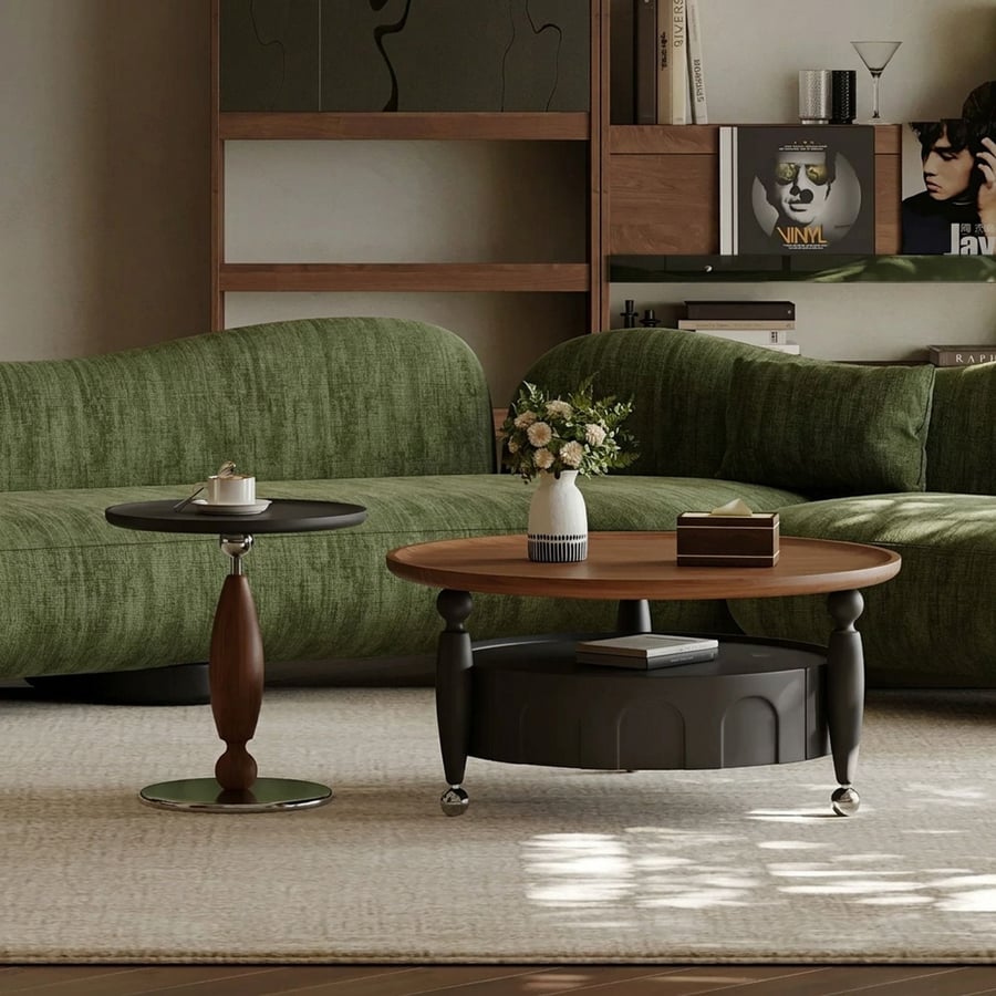 Vintage Walnut Veneer Coffee Table