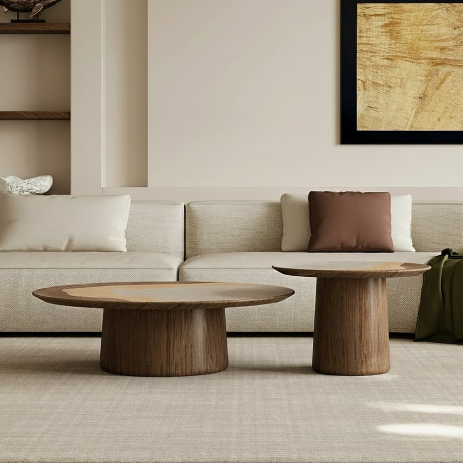 Artistic Round Coffee Table Set