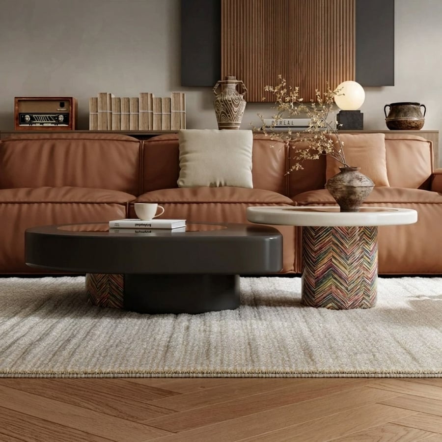 Irregular Lacquer Coffee Table Set
