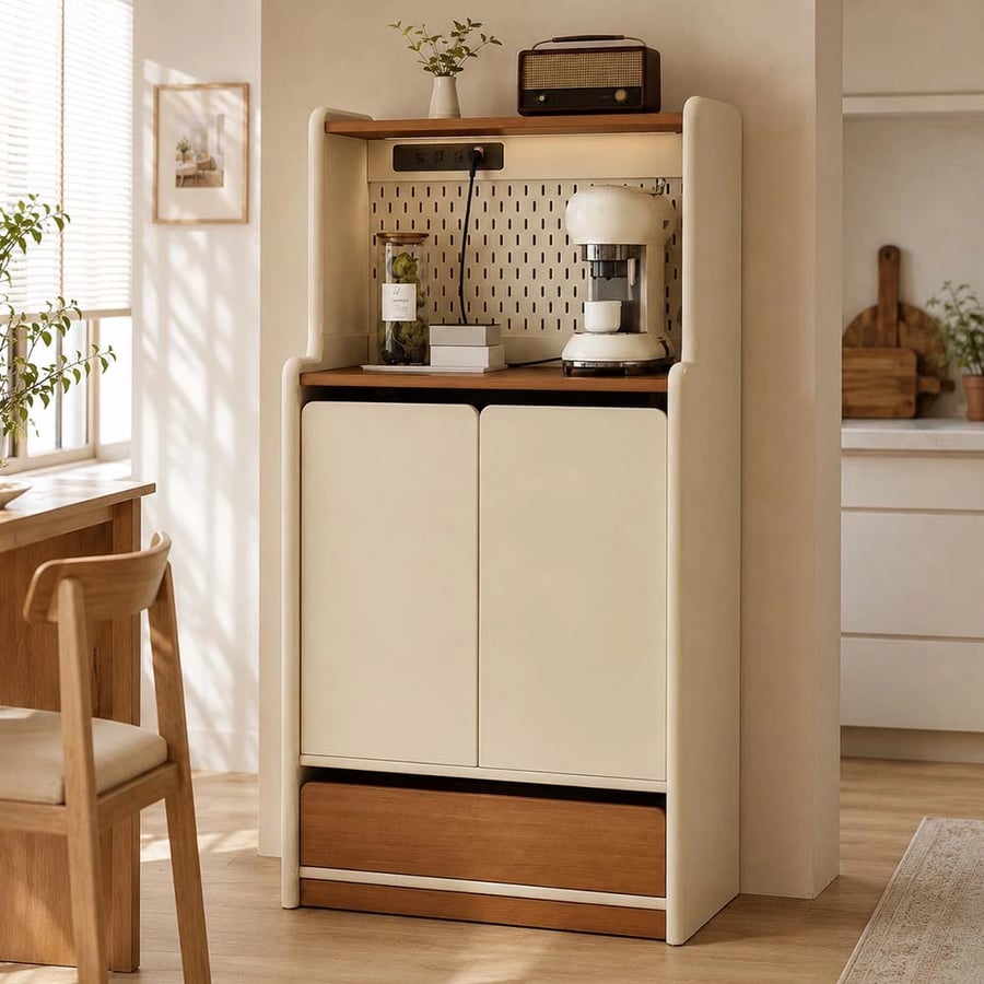 Cream-Style Pegboard Sideboard
