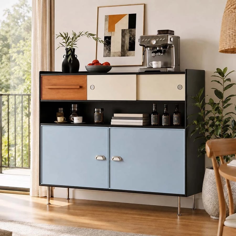 Retro Two-Tone Sideboard