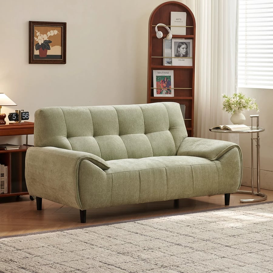 Retro Chenille Straight Sofa