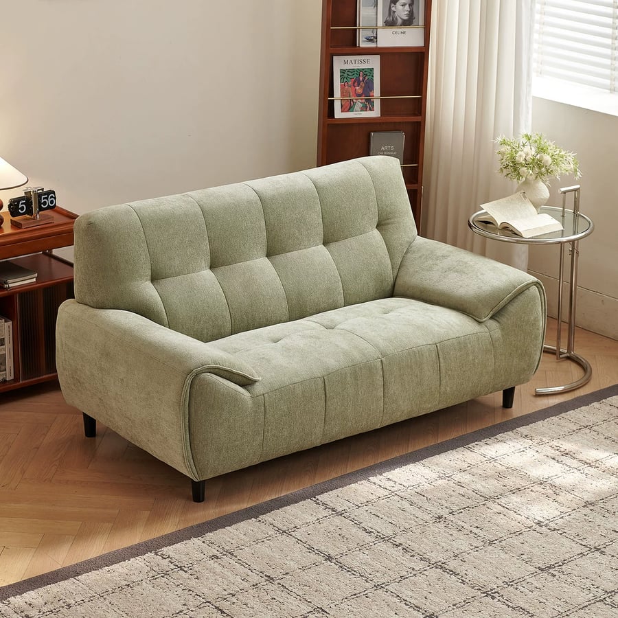 Retro Chenille Straight Sofa