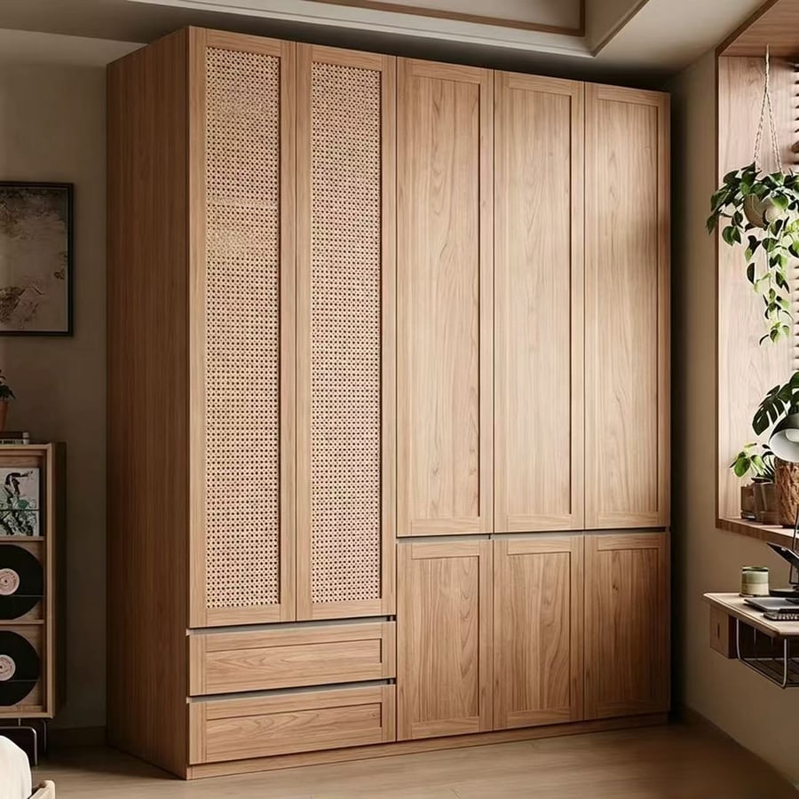 Vintage Walnut Modular Wardrobe