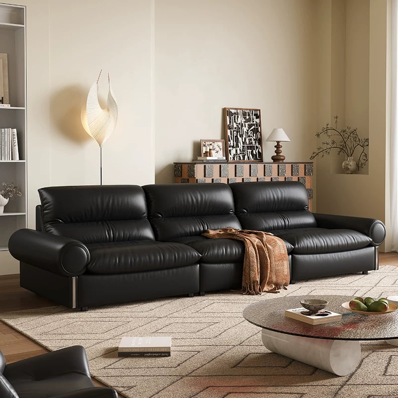 Minimalist Leather Cloud Sofa