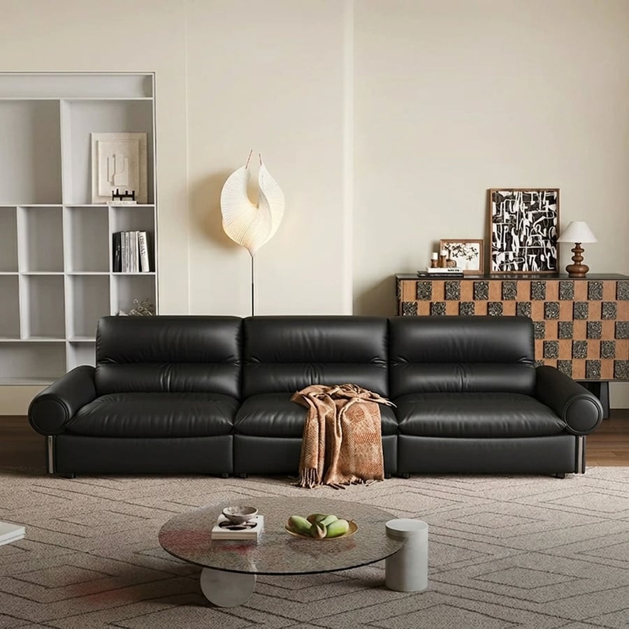 Minimalist Leather Cloud Sofa