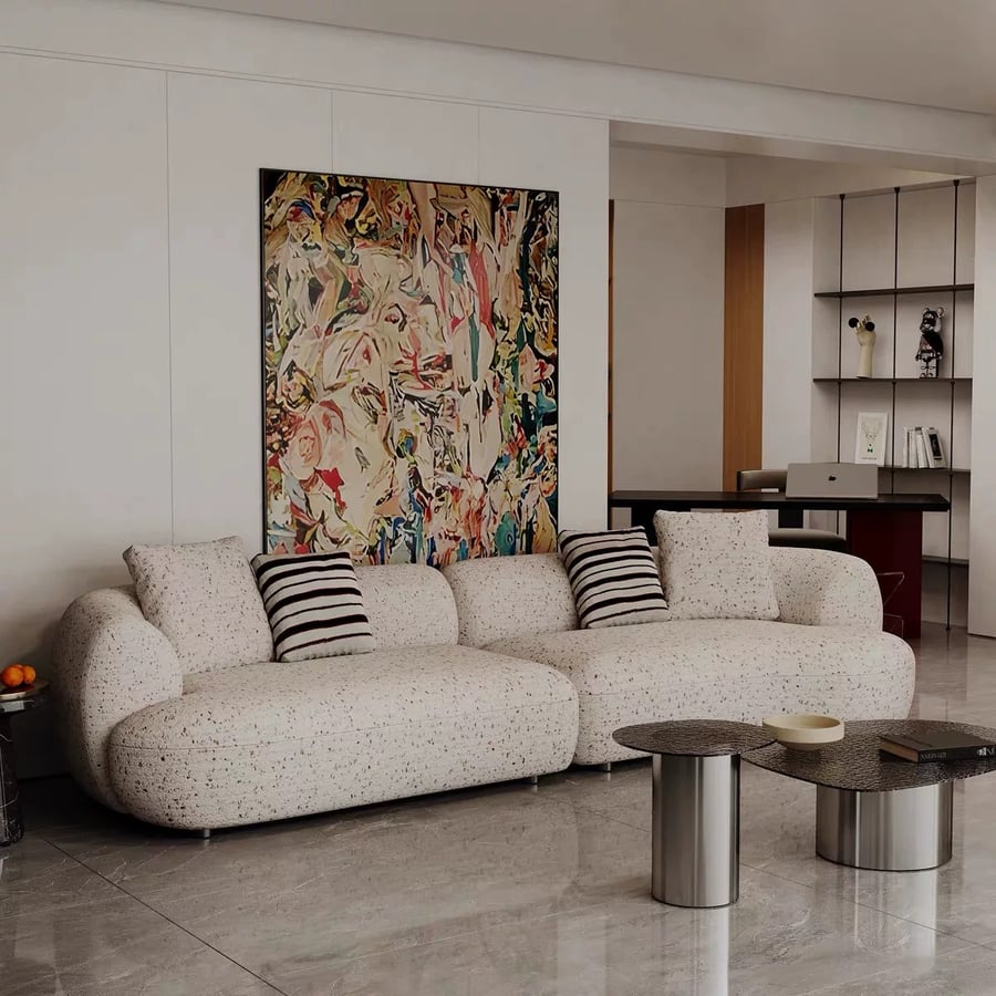 Modular Sofa - Oatmeal Fabric