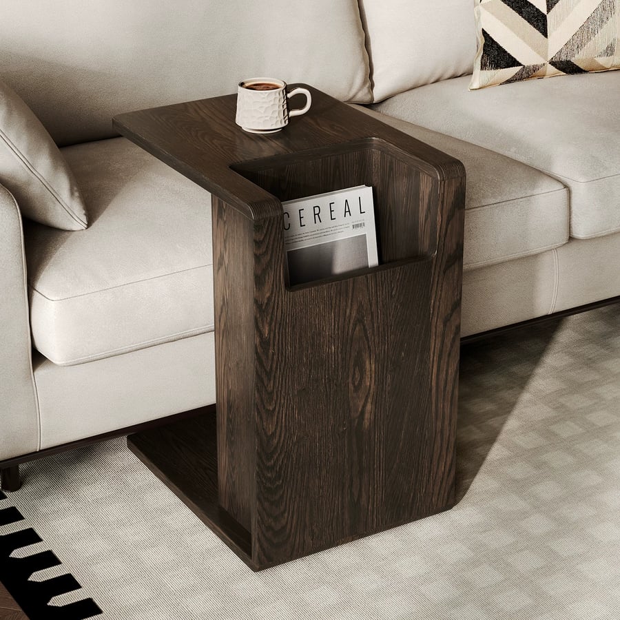 Solid Ash Wood Minimalist Side Table