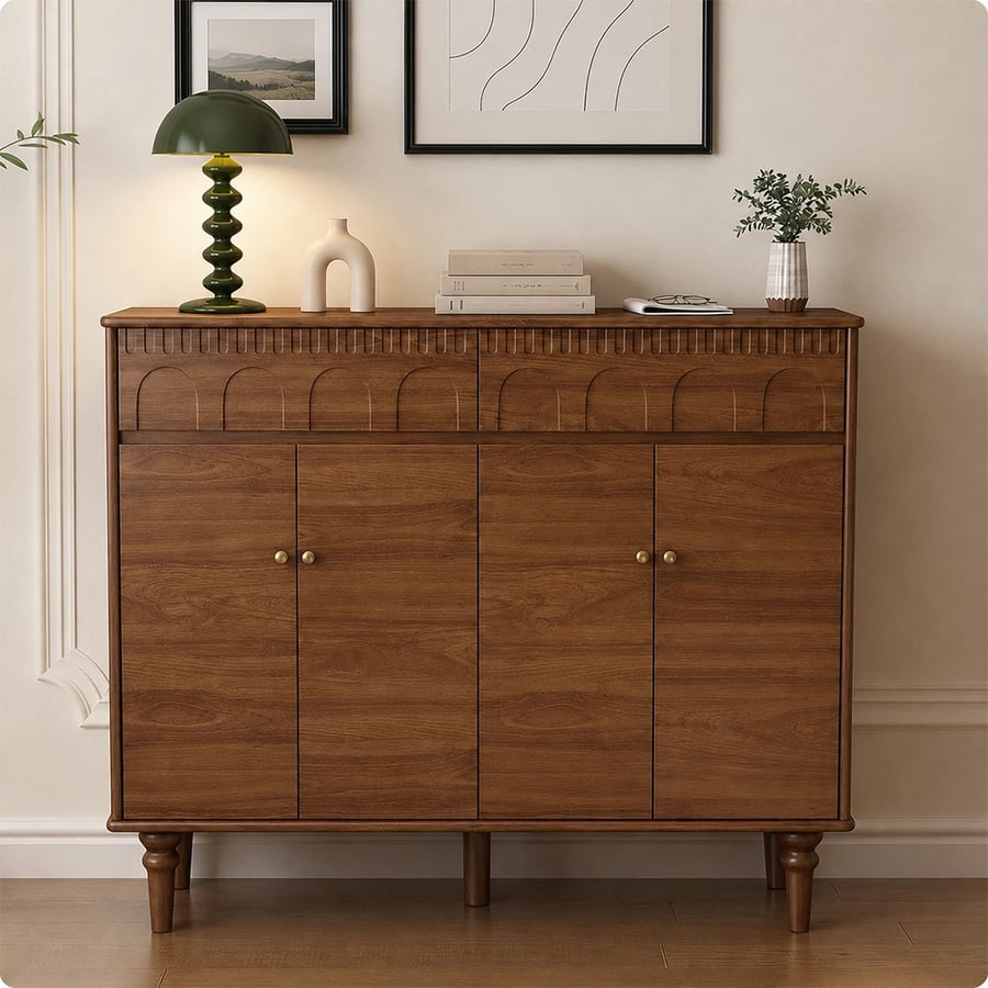 Vintage Solid Wood Shoe Cabinet