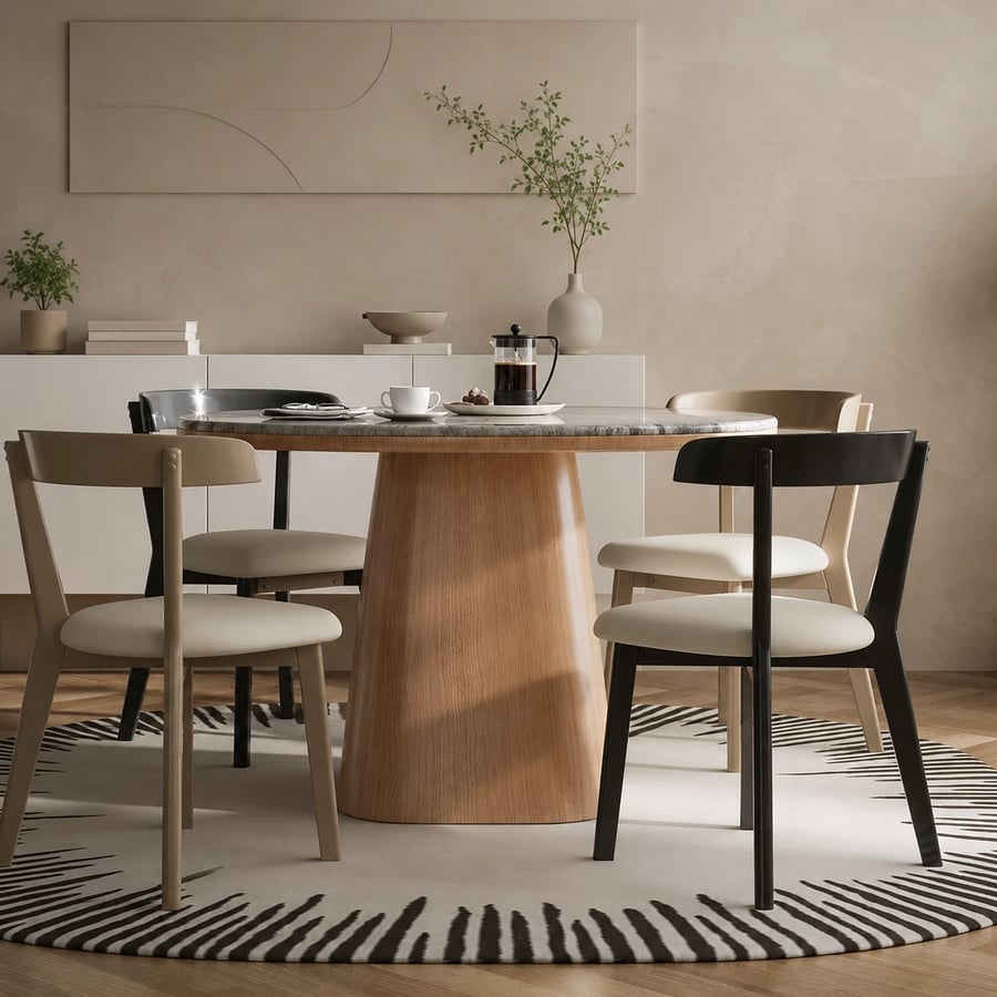 Ash Veneer Modern Dining Table