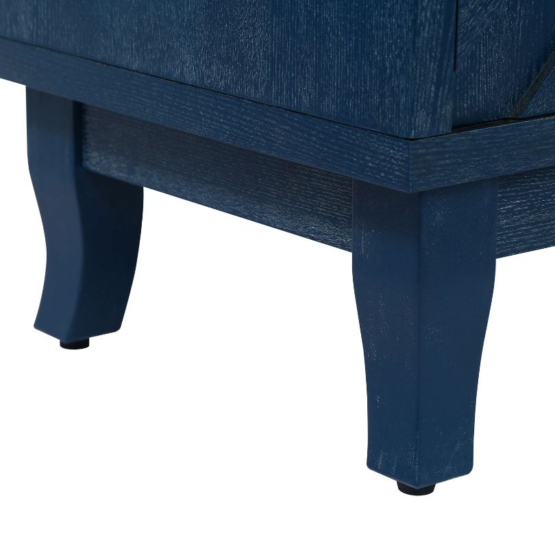 AntiqueVintageNavyBlueSideboardCabinetwith4Doors_4.jpg Antique vintage navy